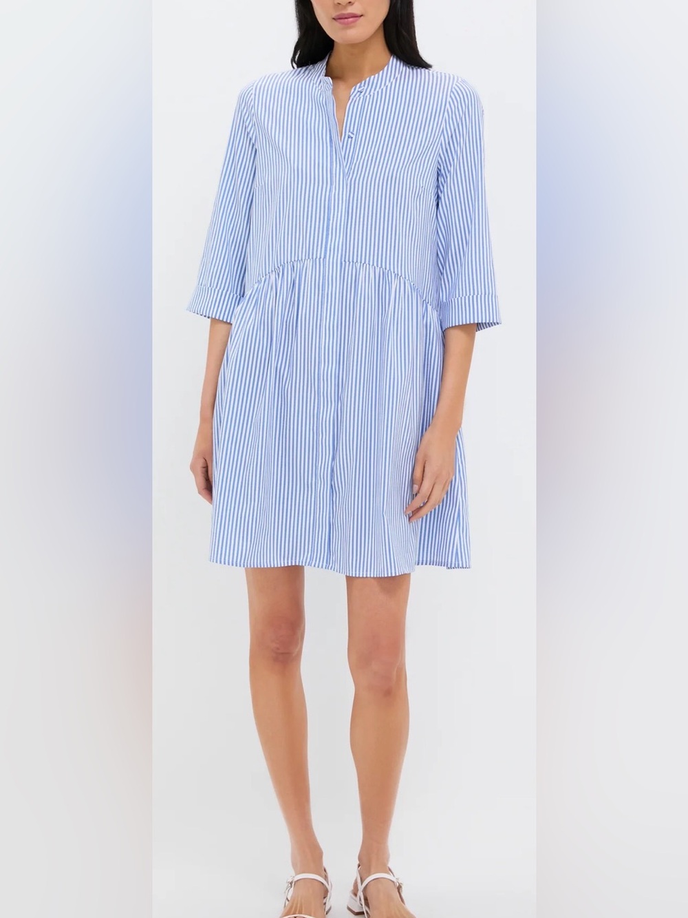 Tuckernuck Blue and White Striped Shirt Dress